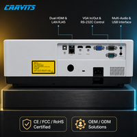 Proyektor CAAVITS 7300 Ansi Lumens WUXGA 3LCD Laser Proyektor Short Throw untuk Proyektor Pameran Taman Hiburan