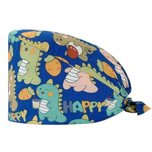 Gorro Quirúrgico Dental con Lazo Trasero, Unisex, de Algodón Transpirable, con Banda Absorbente de Sudor, con Estampado Bonito para Clínica Dental - Product Image 1
