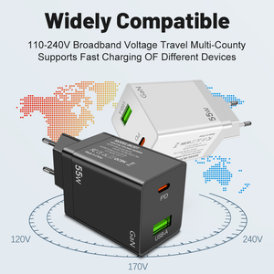 อะแดปเตอร์ชาร์จ Gan 55W วัสดุทนไฟ มาตรฐาน US EU AU รองรับ PD USB ชาร์จเร็ว เหมาะสำหรับแล็ปท็อปและโทรศัพท์มือถือ - Product Image 5