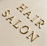 Numéros de maison en laiton antique, plaque en aluminium personnalisée, montage flottant, panneau d'adresse d'entrée