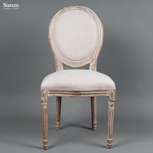 Vintage Louis Dining Chair Round Back <strong>Luxury</strong> Solid Wood <strong>Florence</strong> Wedding Chairs Event Banquet Restaurant Cafe Furniture - Product Image 1