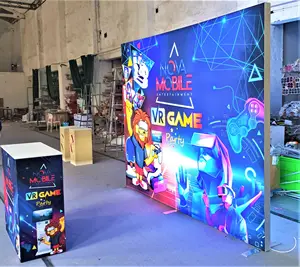 Custom Aluminum Modular Frameless Led Light Box Fabric Trade Show Booth