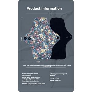 Tamaños S, todas las almohadillas de tela menstrual de algodón, forro de bragas suave reutilizable, almohadilla sanitaria, toalla, período, bragas, almohadilla - Product Image 2