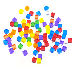 Dados Transparentes de Colores, Mini Cubos Acrílicos para Manualidades, Piezas de Juegos de Mesa Personalizadas, Fichas de Juego de Mesa, Contadores de Juegos de Cartas - Product Image 1