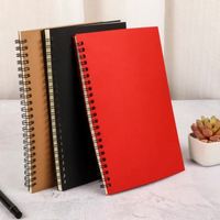 Carnet de notes A5 en cuir PU personnalisé avec logo, couverture spirale, impression de marque, vente en gros