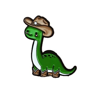 Broche de dinosaurio con capucha, lindo y adorable, accesorio de animal de dibujos animados personalizado, insignia de aleación, colgante decorativo para mochila infantil - Product Image 5