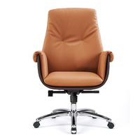 Chaise de bureau exécutive moderne en PU, pivotante, réglable en hauteur, pour bureau à domicile, atelier, salon, usage commercial - OEM/ODM