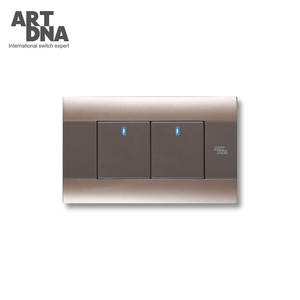 आर्ट 118 प्रकार घरेलू अमेरिकी दीवार घुड़सवार 2 गिरोह 250v पीसी पावर लाइट एलईडी संकेतक मॉड्यूल के साथ - Product Image 1