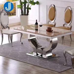 Mesa de Comedor de Mármol para 4 Personas, Juego de Mesa de Comedor para el Hogar - Product Image 3