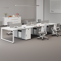 Poste de travail modulaire en bois massif moderne pour bureau - Bureau ergonomique avec tiroir de rangement et gestion des câbles