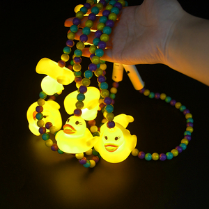 Ánh sáng lên Halloween dây chuyền vàng vịt Mặt dây chuyền vòng cổ nhấp nháy phát sáng trong bóng tối dây chuyền cho Đảng - Product Image 5