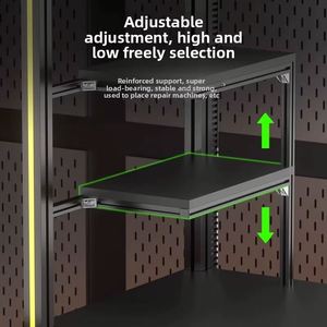 Bàn làm việc <span class=keywords><strong>s</strong></span>ửa chữa điện thoại di động cho thợ máy với đèn LED độ <span class=keywords><strong>s</strong></span>áng cao, chất liệu hợp kim nhôm đen, kiểu mô-đun - Product Image 3