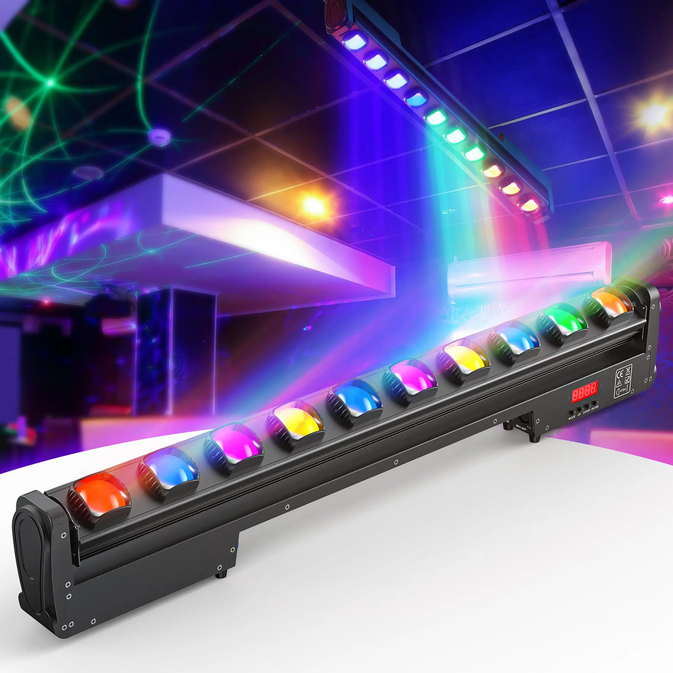 10 buah lampu sorot bergerak kendali jarak jauh, lampu panggung kendali jarak jauh lampu cuci DMX512 RGBW