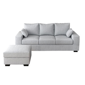 Canapé en tissu de lin pour petit appartement, style moderne minimaliste, double ou triple, en tissu technique et latex, canapé d'angle pour salon - Product Image 3