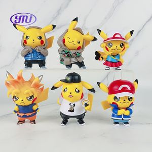 Juego de 6 Figuras de Acción de <span class=keywords><strong>Anime</strong></span> de PVC al por Mayor, Juguete de Dibujos Animados, <span class=keywords><strong>Serie</strong></span> de <span class=keywords><strong>Cosplay</strong></span> de Pikachu Super Saiyan - Product Image 3