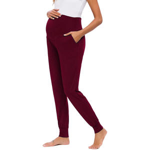 Pantalones de chándal de bolsillo inclinado sólido de maternidad de alta calidad, Pantalones de mujer, <span class=keywords><strong>ropa</strong></span> de maternidad, Joggers - Product Image 6