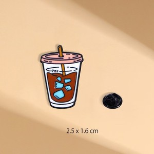 DANSHUN A4 Porte-clés en alliage de zinc électroplaqué, <span class=keywords><strong>série</strong></span> café, style dessin animé européen et américain, avec des designs créatifs et amusants, tendance - Product Image 2