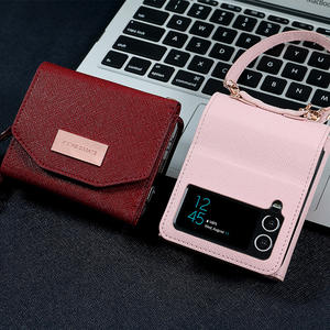 Funda de teléfono con billetera de cuero PU con ranura para tarjeta de lujo para <span class=keywords><strong>Samsung</strong></span> <span class=keywords><strong>Z</strong></span> <span class=keywords><strong>Flip</strong></span> 5 4 <span class=keywords><strong>3</strong></span> funda de teléfono móvil a prueba de golpes con correa cruzada - Product Image 5