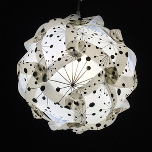 25cm nhựa thân thiện với môi trường PP tấm bóng chụp đèn đầy màu sắc hình cầu tự làm câu đố Đèn bóng râm - Product Image 4