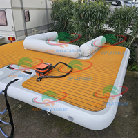 Jouets aquatiques Jetski Dock gonflable Jet Ski Dock flottant Pontoon pour Yacht U Yacht gonflable Island C Dock