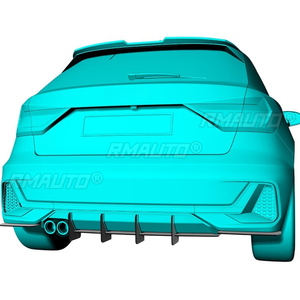 For Audi A1 40 TFSI S-Line 2019-2022 <strong>Car</strong> Rear Bumper Lip Splitter <strong>Diffuser</strong> Body Kit Bumper Guard <strong>Protector</strong> Cover <strong>Car</strong> Accessories - Product Image 3
