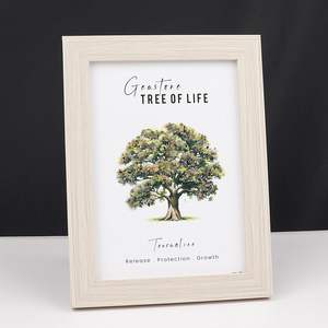 <span class=keywords><strong>Pietra</strong></span> grezza campione foto cornice decorazione, cristallo naturale minerale sette colori <span class=keywords><strong>pietra</strong></span> foto cornice dei dodici segni zodiacali - Product Image 2