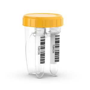 Conteneur d'échantillons stérile à double compartiment pour urine, sans aiguille, avec tubes détachables (2EA) pour transfert d'échantillons simultané et scellé - Product Image 2