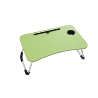 Vente directe d'usine, table d'ordinateur pliable en MDF pour la maison, le bureau, design compact, facile à transporter, utilisation en dortoir