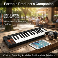 Teclado MIDI K25 TERENCE de 25 Teclas con Interfaz USB Plug and Play, Controlador MIDI Profesional de 25 Teclas