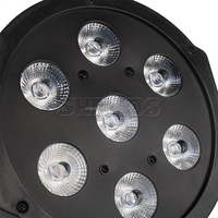 Projecteur LED PAR 7x18W RGBWA UV 6-en-1 pour éclairage de scène DJ, discothèque et décoration de mariage