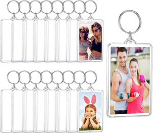 Khung ảnh nhựa trống Keychain Mặt dây chuyền PS ảnh lưu niệm trang trí khóa sáng tạo Hollow DIY quà tặng chìa khóa - Product Image 3