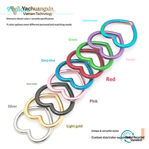 Guangzhou Zinc Alloy Rainbow <b>Heart</b>-shaped Ring Buckle Garment Handbag Accessories Ruixing RX-010F-1 - Product Image 5