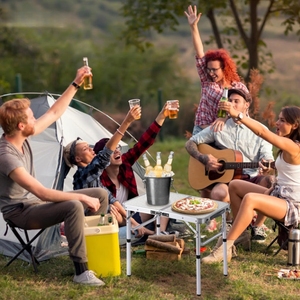 Modern Portable Outdoor Aluminum <strong>Folding</strong> <strong>Dining</strong> <strong>Table</strong> <strong>Chairs</strong> Set Rectangular Villa Panel Foldable Feature for Wood Style Design - Product Image 6