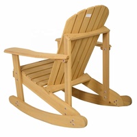 Fauteuil à bascule Adirondack en bois de sapin séché au four, pliable et traditionnel, pour jardin, terrasse, villa et ferme