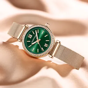 2023 Luxury Women Rose Gold Watch Fashion Ladies Quartz Diamond Wristwatch Elegant Female Watches Reloj Mujer