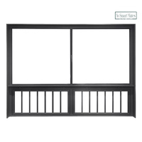 Ventanas Corredizas Arqueadas con Múltiples Paneles - Ventanas Modernas de Aluminio Premium para Dormitorio/Sala de Estar/Baño con Buena Ventilación