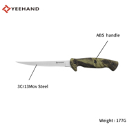 Ensemble de couteaux à fileter le poisson Yeehand avec lame en acier 3CR13 et manche en ABS pour une utilisation en extérieur
