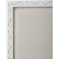 Tableau en liège personnalisé avec tableau d'affichage en lin Décoration murale Broche suspendue Blanc rustique en bois encadré Affichage Bulletin Tableau en liège