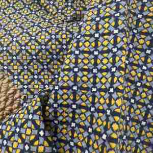 Tùy Chỉnh Thiết Kế Sọc Hình Học 100% Bông Dệt 120gsm Muối Shrank Crinkle In Vải Cho Quần Áo - Product Image 2