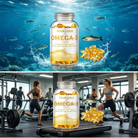 Capsules de gelée molle d'huile de poisson oméga-3 pour adultes en vrac avec vitamine C et collagène, formule naturelle pour la santé de la peau