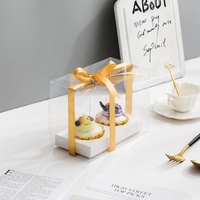Emballage cadeau en PET/boîte d'emballage en plastique pour présentation de gâteau/gâteau/biscuits
