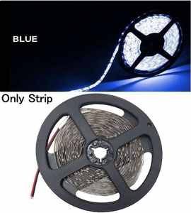 Jeu de bandes lumineuses monochromes <span class=keywords><strong>LED</strong></span> 12v2835 5 mètres/rouleau 60 leds/mètre avec adaptateur d'alimentation <span class=keywords><strong>bande</strong></span> lumineuse flexible auto-adhésive - Product Image 6
