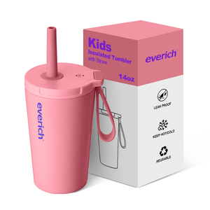 Vaso Térmico de Acero Inoxidable Everich y <span class=keywords><strong>Tomic</strong></span> al por Mayor, Taza de Cerveza, Vaso de Vacío con Asa y Tapa - Product Image 4