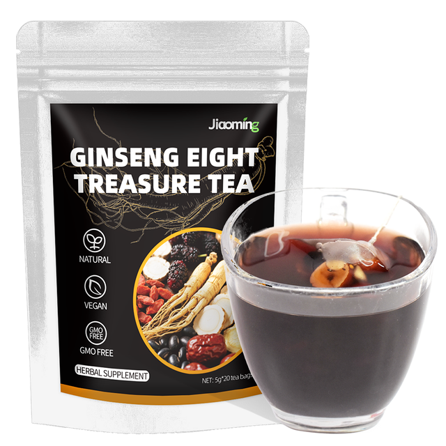 Chinese Traditional Nourish Kidney Tea Ginseng Eight Treasure Tea  Herbal Flavor Tea for Lmprove Energyand Stamina