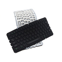 Nouveau clavier en silicone translucide sur mesure, pliable, portable, avec rangement, conception à touches souples, logo personnalisé, universel pour ordinateurs de bureau et portables