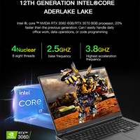 Nouvel ordinateur portable de jeu Core I7-12700H OEM, écran 16,1 pouces, corps métallique, clavier anglais, avec carte graphique RTX3070 8G