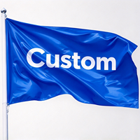 Drapeaux publicitaires personnalisés en gros avec logo sur mesure, bannière standard extérieure pour la promotion d'événements, toutes tailles disponibles