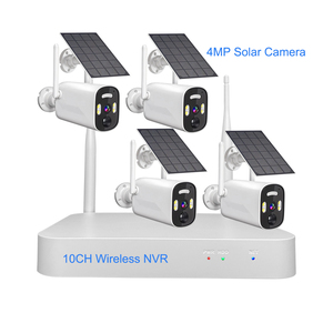 Cámara DE SEGURIDAD Solar para exteriores 2K 4MP WiFi inalámbrico NVR Kit sistema de seguridad para el hogar CCTV <span class=keywords><strong>Set</strong></span> 4CH 4-Cam Kit con visión nocturna en color - Product Image 2
