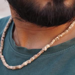 Collar Mala de Tulsi Marrón Hecho a Mano, Cuentas de Oración de Madera, Meditación Espiritual, Mala Tradicional, Paquete a Granel, Sigma Export, Hecho en India - Product Image 3