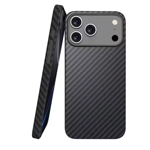 Funda de teléfono de <span class=keywords><strong>fibra</strong></span> de carbono Gobelike Real Kevlar Aramid para iPhone 17 Air Pro Max carga magnética ligera a prueba de golpes - Product Image 2